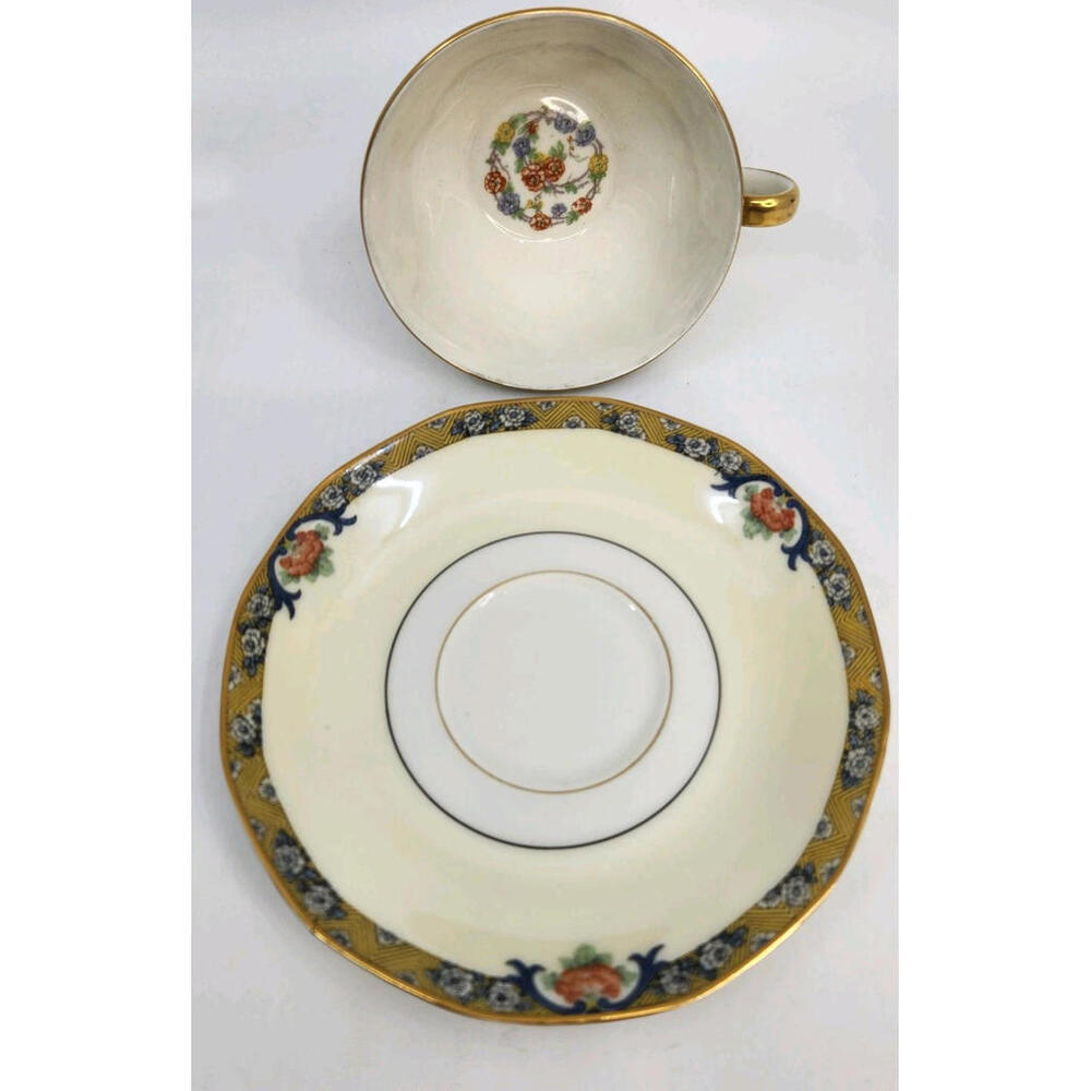 Vintage Theodore Haviland Limoges France Chenonceaux Tea Cup And Saucer Set